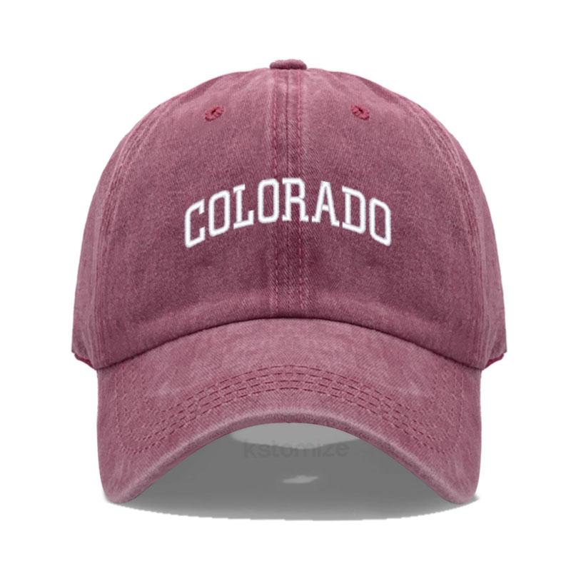 Cappellino da baseball unisex in morbido cotone con ricamo LETTERA COLORADO Regolabile Unisex Cappellini Sportivi Casual per Donne Uomini