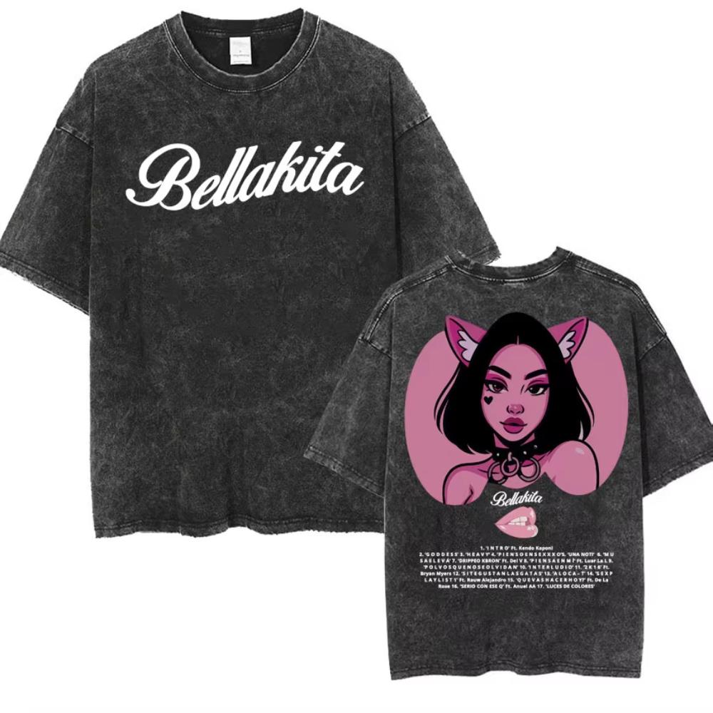 Rapper Omar Courtz Primera Musa World Tour T Shirts Men Women Fashion Gothic Hip Hop T-shirt Vintage Washed Short Sleeve T-shirt
