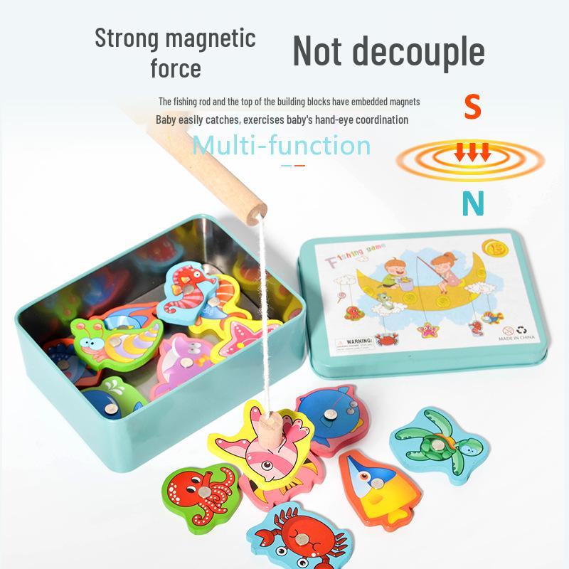 Magnetic Fishing Toy: Wooden Educational Role-Play for Kids