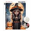 Halloween witch pearl painting art full pearl handmade diy home decorations with pumpkin patterns