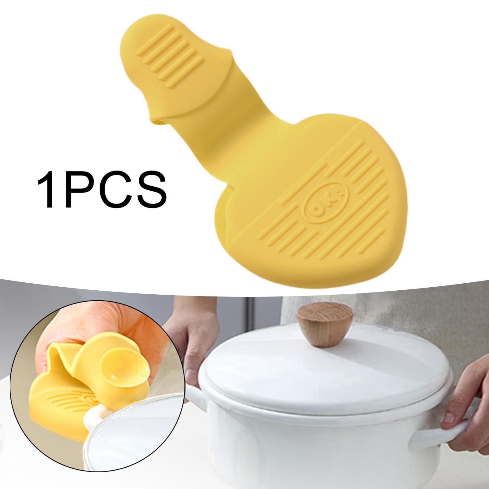 

Перчатка для духовки, легко моющаяся, силиконовая, для микроволновой печи, кухонных гаджетов, для выпечки, горячей миски и блюда, для приготовления на гриле жёлтый