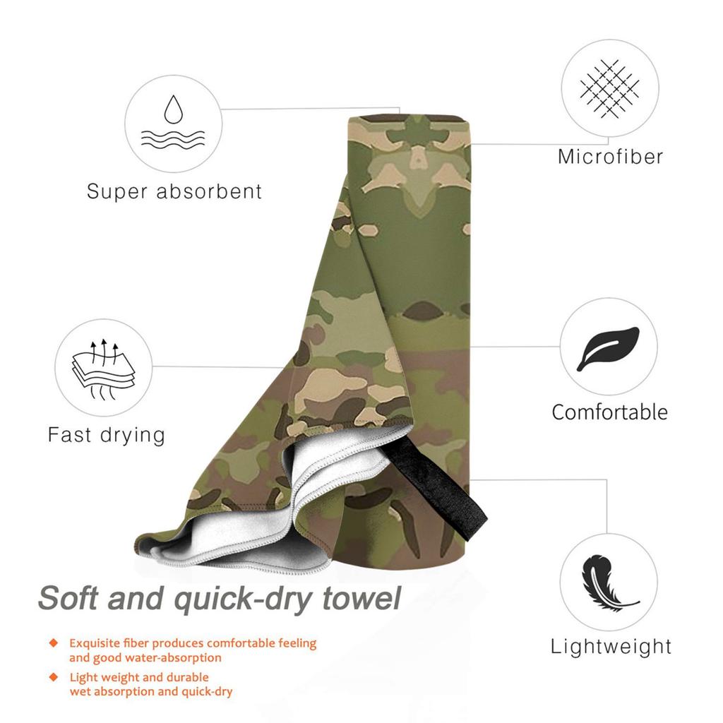 Waldtöne Camo - MultiCam Camouflage Strandtuch Weiche Mikrofaser Schnelltrocknend Saugfähig Schnelle Handtücher für den Pool