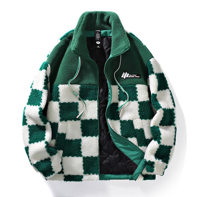 Herren 2026 Winter Lammwolle Baumwolle Jacke mit Plus Samt Fleece