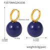 Cercei Qiong Yao Culoare Bomboană cu Bile Goale din Oțel - Manșete de Urechi la Modă din Oțel Inoxidabil Placate Electrochimic PVD