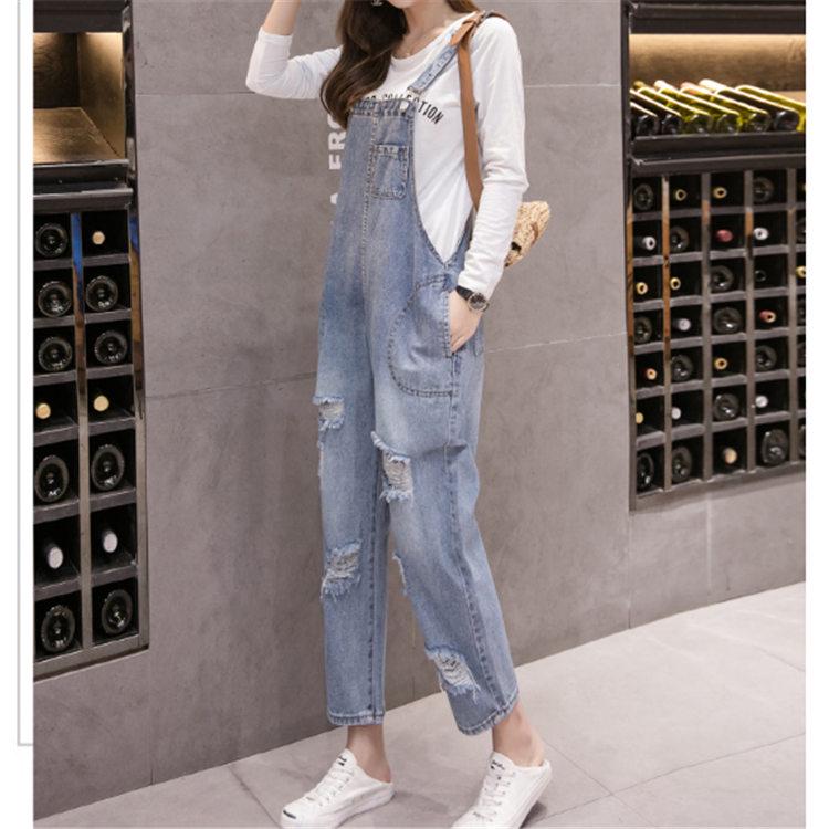 Vska Womens Casual Hole Loose Pocket Washed Slim Fit Denim Overalls Vska Womens Casual Hole Loose Pocket Washed Slim Fit Denim Overalls
