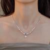 Irregular love Baroque natural freshwater pearl necklace women's French light luxury niche versatile design collarbone chain