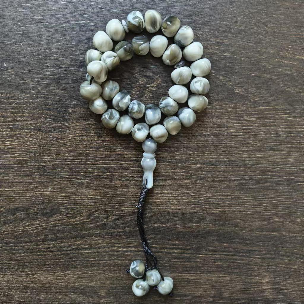 Islamische Gebetsperlen: 33-Perlen Tasbih Rosenkranz aus Saudi-Arabien