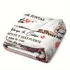 Coperta per Nipote da Nonna Spagnola - Messaggio Affettuoso dell'Abuela con Illustrazione della Nipote per Abbracci Accoglienti e Calore