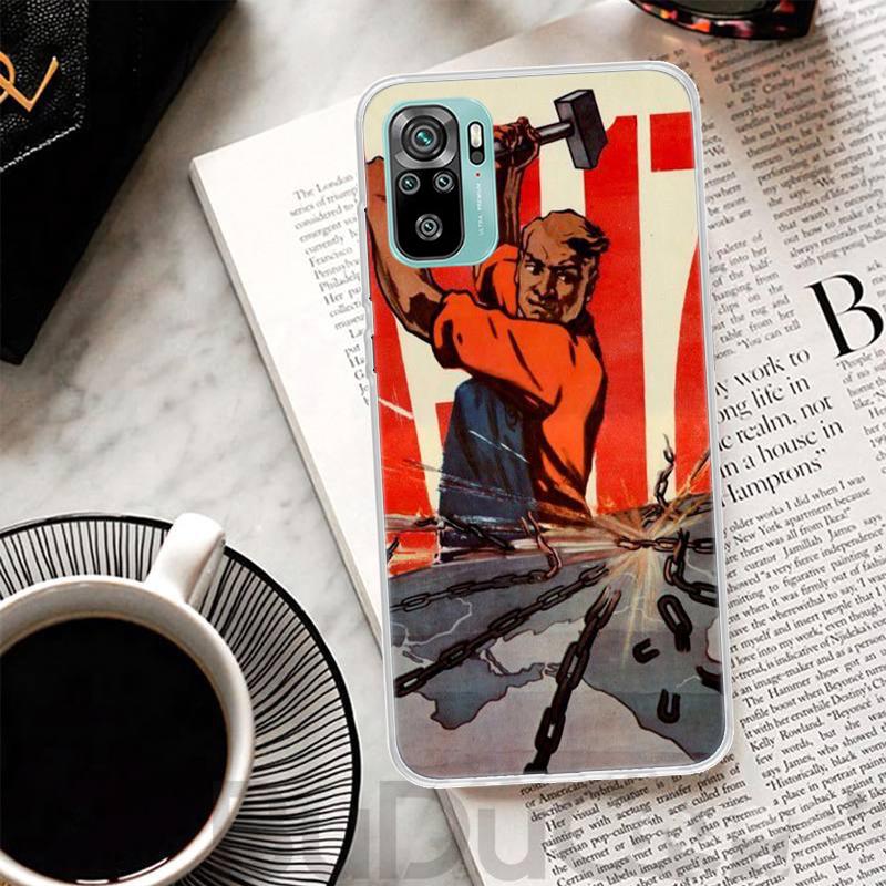 Russian Stalin Ussr Communism Cover For Xiaomi Redmi Note 14 13 12S 12 11 Pro Plus Phone Case 11S 10S 10 11E 11T 14Pro 13Pro Pri