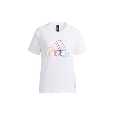 W Bos Tee Buchstaben Sport Stil Bedrucktes Logo Rundhals Kurzarm T-Shirt Damen T-Shirts Weiß HA3633