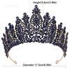 Luxury Bridal Tiara Multi Color Pageant Crown Headwear Baroque Crystal Wedding Crown  Women Party
