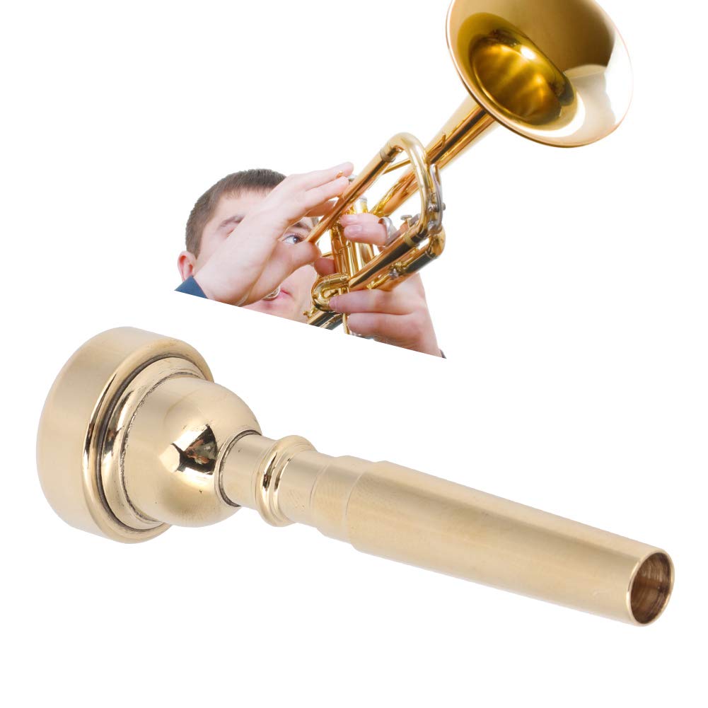 Trompet messing for ikke lett Bach trompet munnstykke, munnstykke, øving, deformert, munnstykke, (Golden 3C)