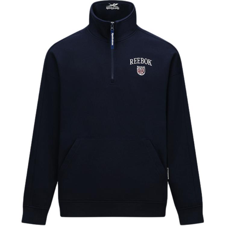 Reebok American Retro Casual Comfortable Fashion Versatile Pullover Sweatshirt Unisex Sweatshirt Navy-Blue 24FRC307UGN2 XL