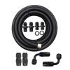 Car Modified Automatic Transmission Reefer Line Kit for 4L60E 4L65E Black AN6 Black Cable Oil Coolers Tubing