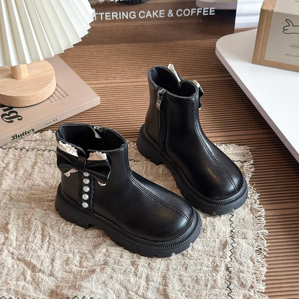 Girls' Zipper Pull- Bootie Princess British Boots for School and Party