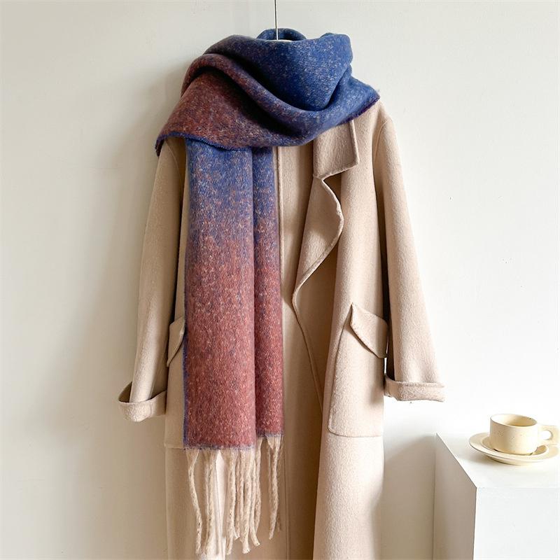 New  Cashmere Scarf Shawl Thicked  Warm Blanket Long Tassels Soft Shawls Neck Wraps Pashmina Scarves Ladies' Luxury Scarf