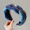 2022Korean Fine Flash Yarn Braid Headband Summer Wild Hair Accessories High-end Wide-brimmed Headband