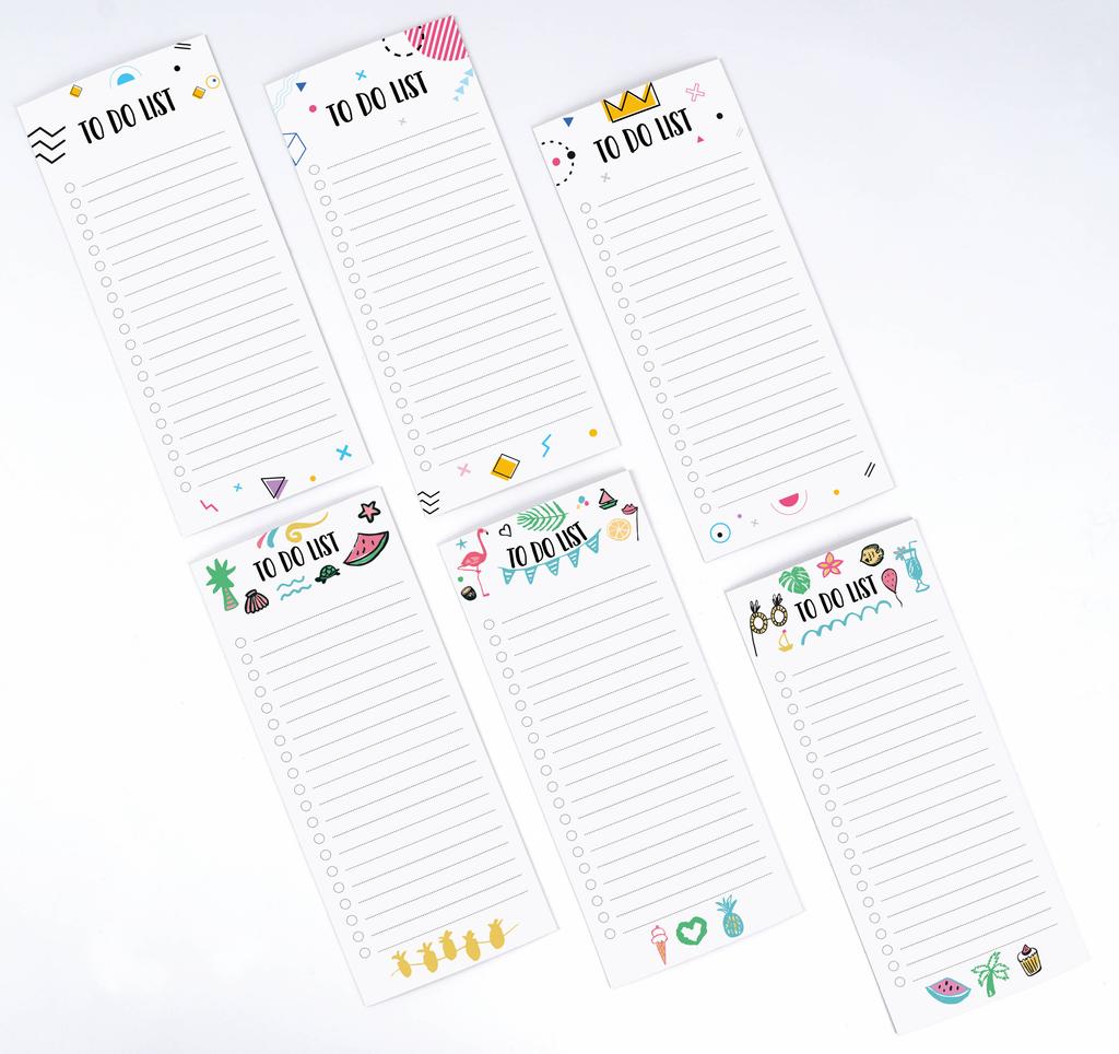 Inkdotpot Pack of 6 Funny Magnetic Dry Erase List For Fridge, Wipe Clean W  NoStain, Quick Notes Shopping & Grocery List Whiteboard for Fridge