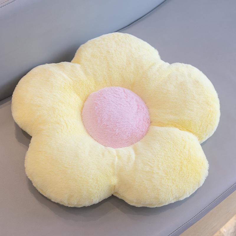 Langes Plüsch Sonnenblumenkissen Gefüllte Blumenform Bodenmatte Baby Spielmatte Heimspielmatte Weiche Pflanze Blume Wurfkissen Kissen