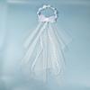 Polyester Girls Head Gauze Mesh Flower Wreath Portable Marriage Headwear  Photo Props
