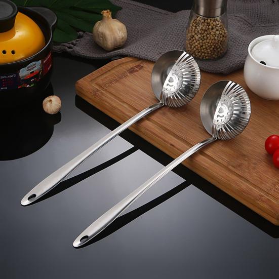Stainless Steel Soup Ladle & Strainer Detachable Skimmer for Hot Pot Ergonomic Long Handle Rust-Resistant Essential Kitchen Utensil