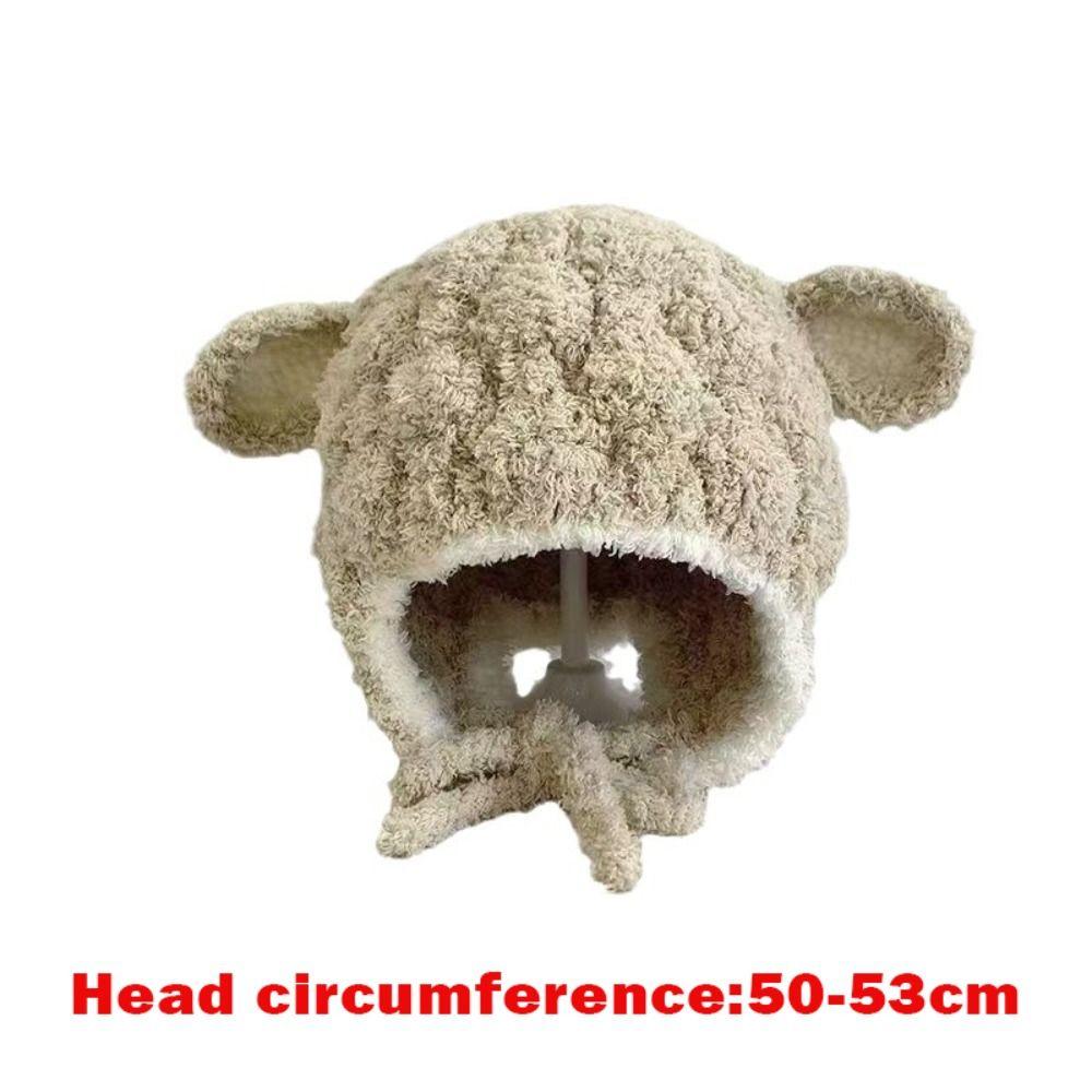 Plush Baby Beanie Cap Ear Protection Plush Hat Cute Winter Toddler Hat Winter