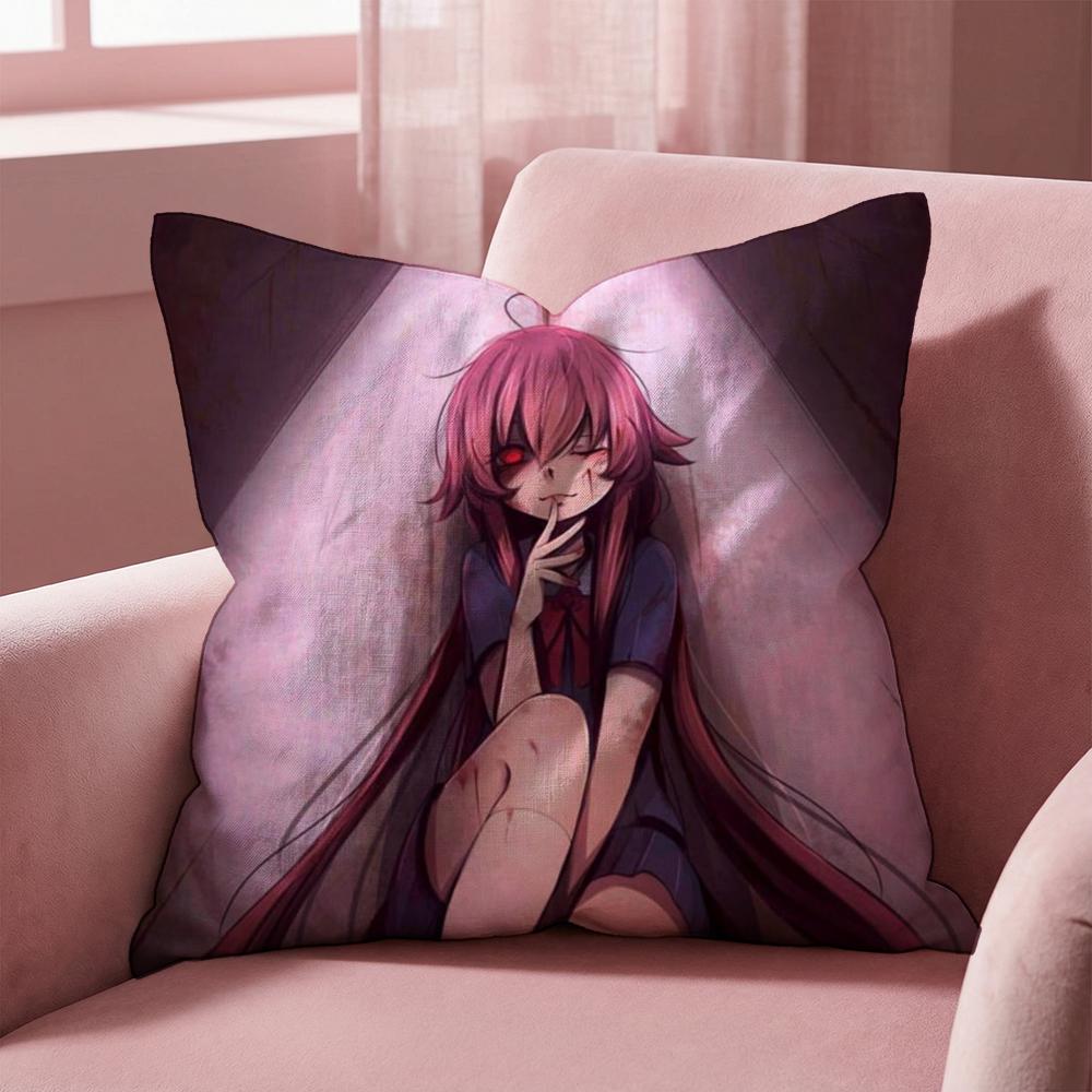 

M-Mirai N-Nikki Cushion Cover Multi-Scene Pillow Cover for Home & Car - Reversible, Soft & Durable for Daily Use 30cmx30cm