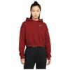 Sudadera con capucha Henley Cropped Oversize de Forro Polar Phoenix para Mujer
