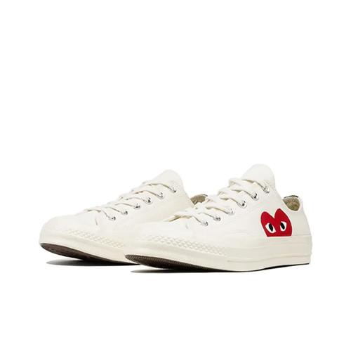 CDG x Converse 1970-es évek Chuck Taylor All-Star Ox PLAY Fehér 150207C Uniszex