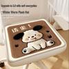Cute Cartoon Faux Cashmere Office Seat Cushion - Plush, Cold-Proof, and Soft for Long-Term Sitting