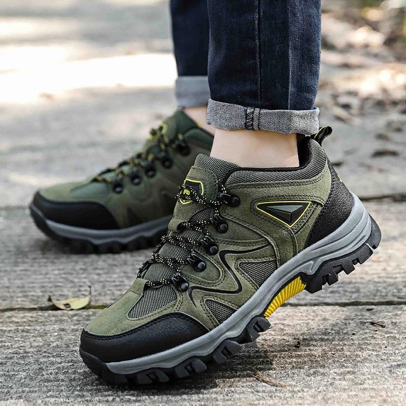 Men's Boots Outdoor Hiking Shoes Climbing Sport Breathable Sneakers Men's Tactical Hunting Trekking Boots Men Anti-skid Trainers