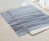 King size flat sheet (250x290cm), bed sheet, organic cotton upper sheet, 100% washed cotton, solid light blue