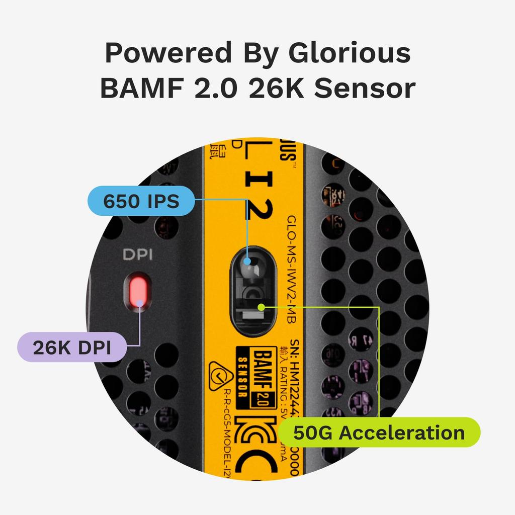 Glorious Model I 2 Wired Black Lightweight Wired Gaming Mouse MS0740 GLO-MS-IV2-W-BLK