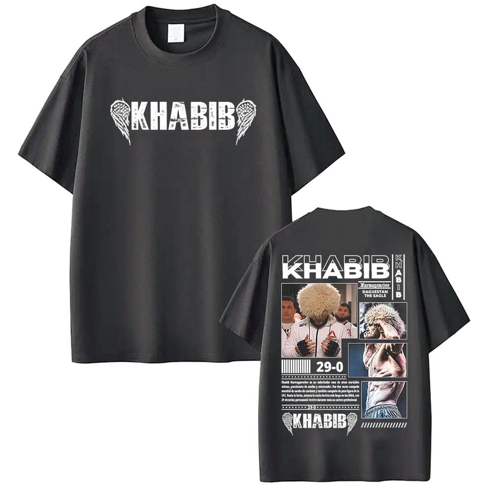 2026 Hot Sale Khabib Nurmagomedov Fighting Graphic T-shirts Men Women Clothing  Harajuku Retro Short Sleeve T Shirt Cotton Loose Oversized T-shirt Top