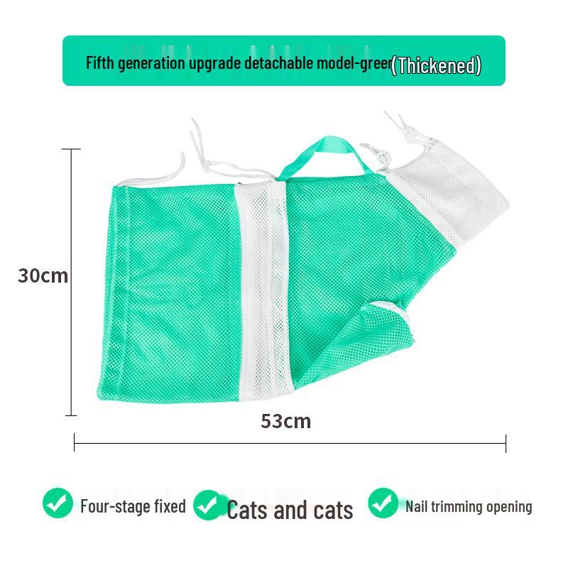 Fifth-Gen Multifunctional Cat Bathing & Nail Clipping Bag – Anti-Scratch and Bite Fixation
