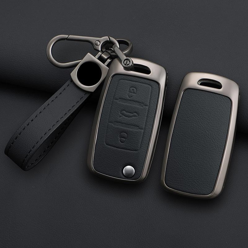 Modelegerat bilnyckelfodral till VW Volkswagen Polo Tiguan Passat B5 B6 B7 Golf 4 5 6 MK6 Jetta Lavida Skoda Octavia Seat