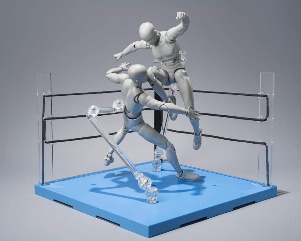 TAMASHII NATIONS Tamashii STAGE ACT Ring Corner Pipe Chair Set for 170mm ABS Cotton Painted Base (Neutral Corner) & S.H.Figuarts Approx. &
