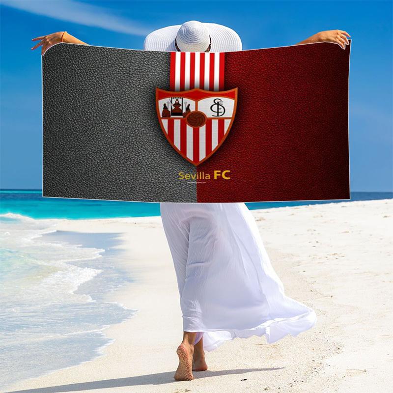 Sevilla FC Print Beach Towel, Large Soft Quick Dry Towel for Beach Camping Swimming
