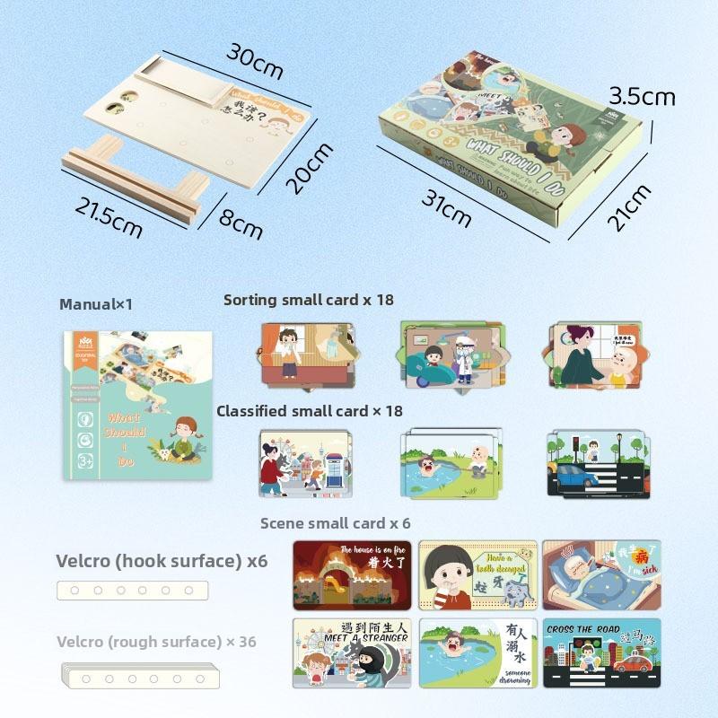 

Wooden Kids Learning Toy With Life Skills Scenario Simulation Cognitive And