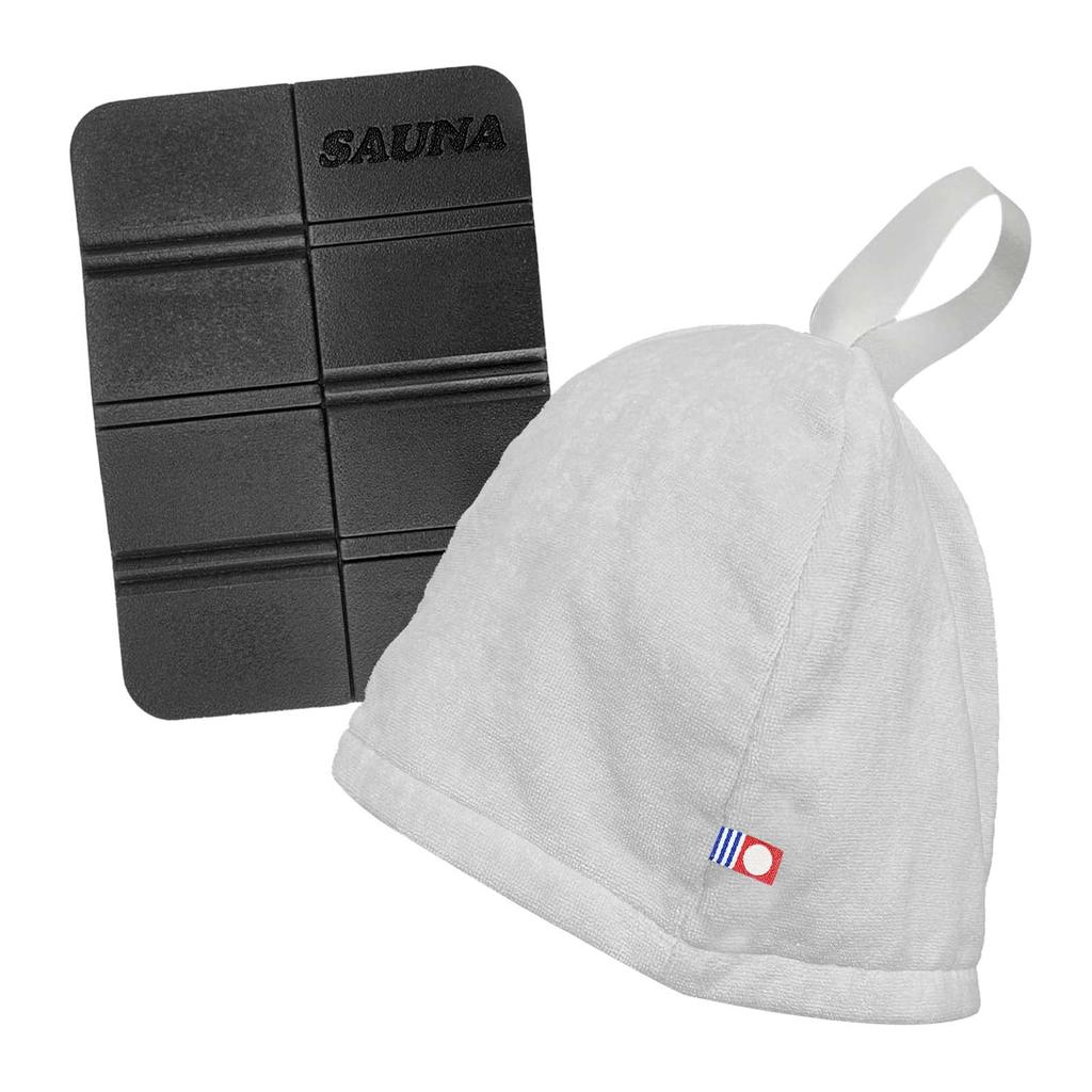 Sauna Hat Imabari Towel Sauna Mat Sauna Sauna Hat Large Sauna Goods Towel Fabric Washable [Forward press] Men's Women's (Gray Plain)