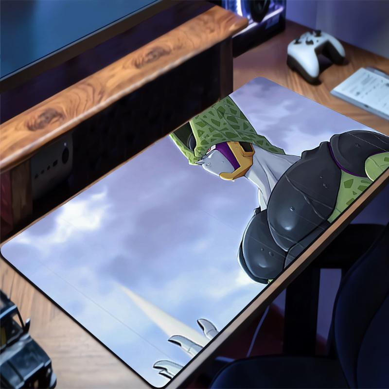 Dragon Ball Cell Mouse Pad Office Rubber Mousepad Anime Desk Mat Extended Pad PC Accessories Gaming Mats NonSlip Keyboard Mat