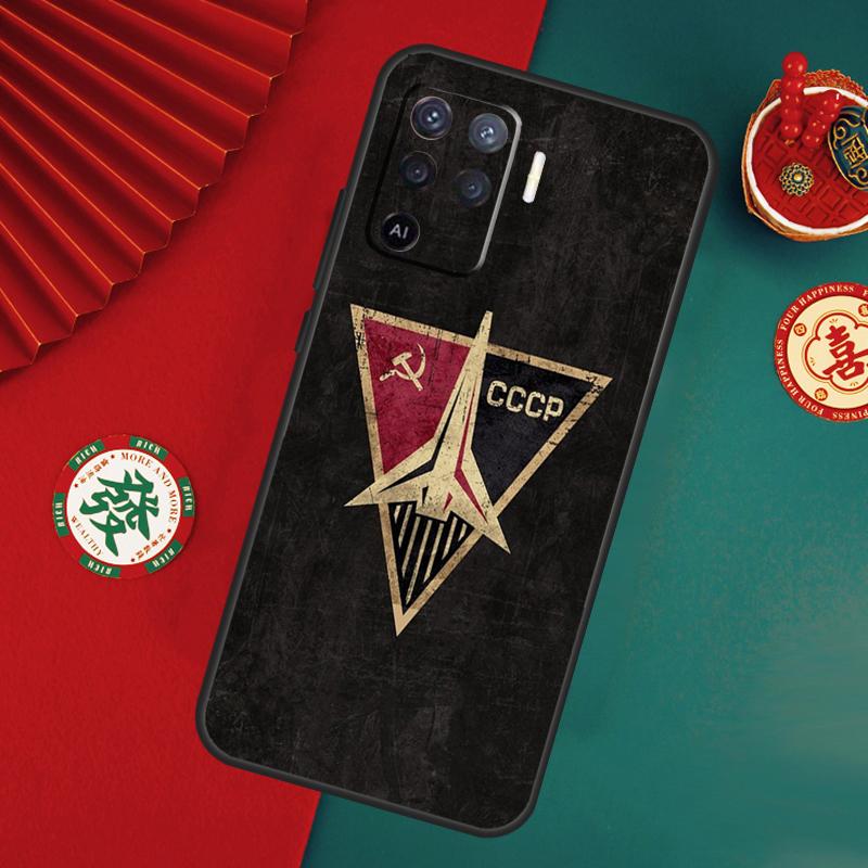 Red Soviet Union USSR Flag Case For Oppo A76 A16 A96 A17 A60 A40 A80 A98 A58 A78 A18 A38 A57 A74 A54 A94 A15 A5 A6 Pro