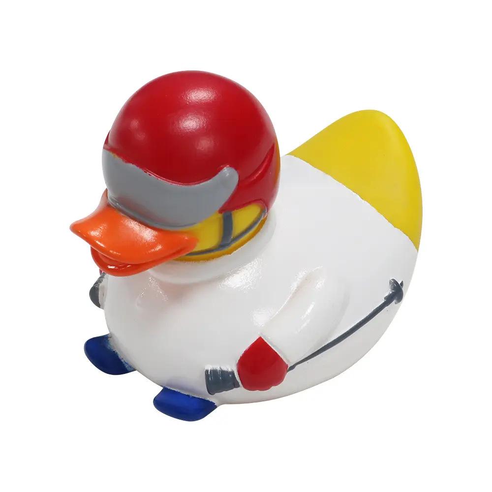Floating PVC Golf Rugby Football Squeaky Duck Toy PVC