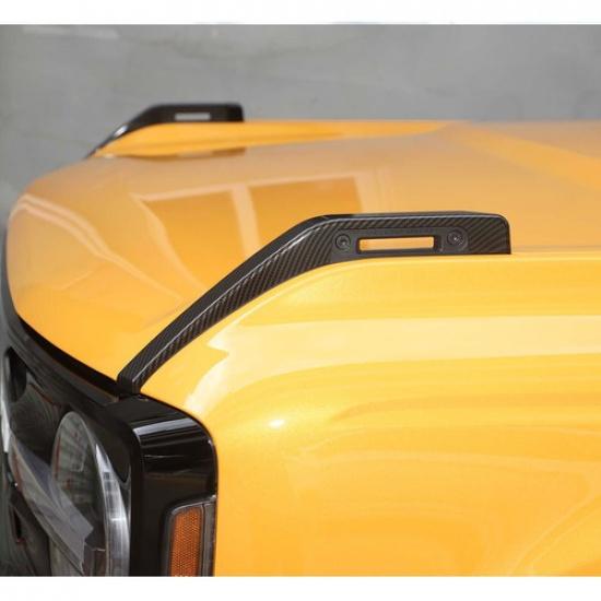 Kohlefaser Frontmotorhauben-Scharnier-Erweiterungsverkleidung Für Ford Bronco +