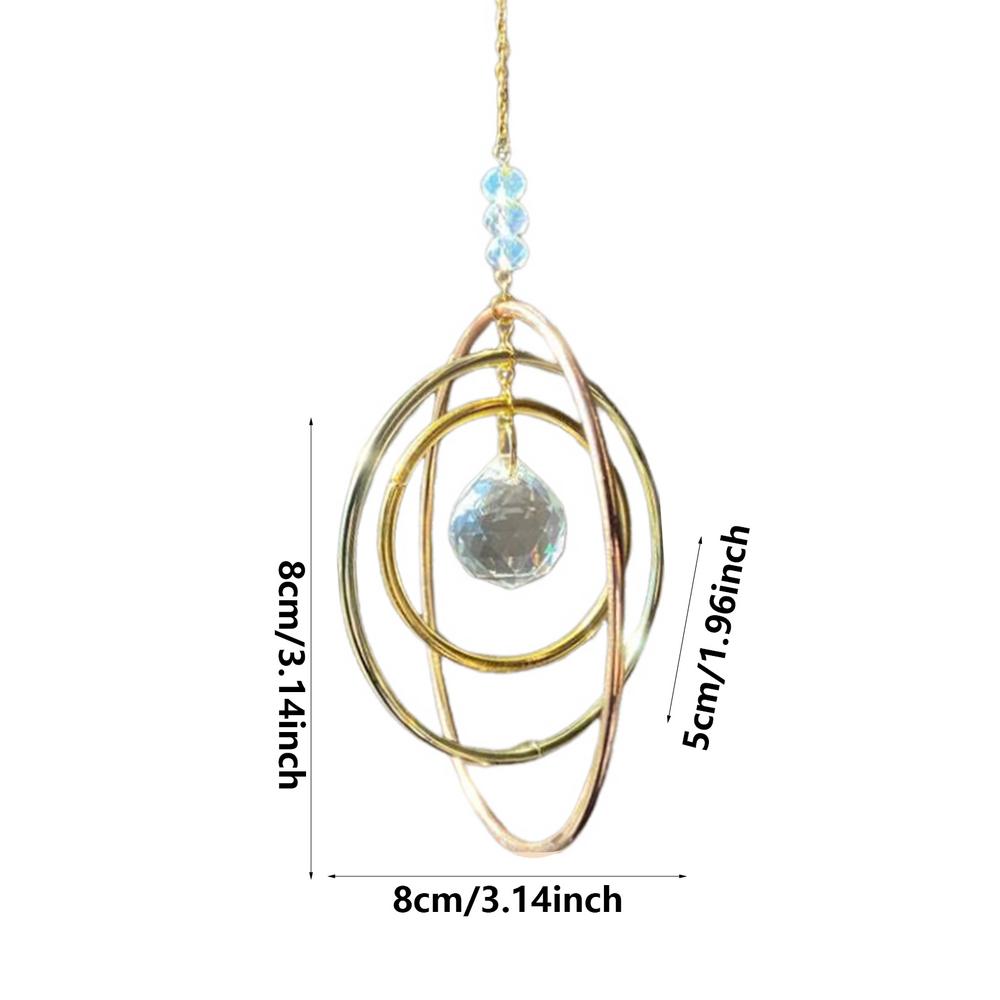 Suncatcher Hanging Crystal Moon Catcher Pendants Wind Chimes Rainbow Prism Window Drop Bell Christmas Tree Home Decor