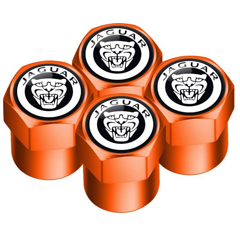 Car Wheel Tire Air Valve Caps Stem Cover with Color Brand Logo For Jaguar XF 250 X Type F Pace Xj X351 Xe S-Type XFR XKR XEL HH1