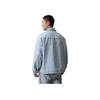 Calvin Klein Vintage Wash Letter Woven Label Pocket Half-Zip Stand Collar Denim Jacket Men jackets Light-Blue J325550