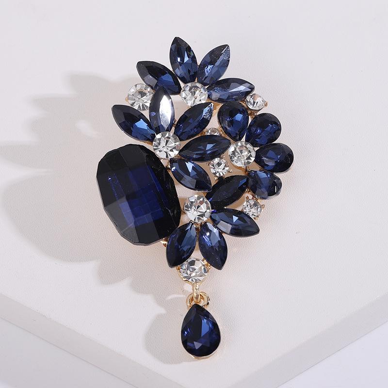 SKEDS Exquisite Women Girls Fashion Luxury Rhinestone Pendant Brooches Jewelry Vintage High Quality Shiny Boutique Badges Pins