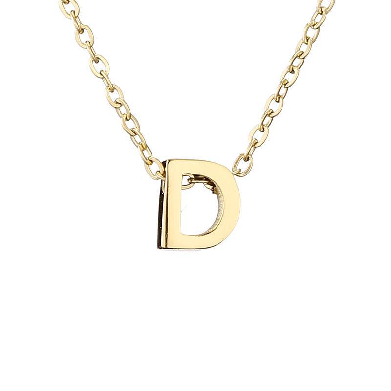 St. Delan Gold-Plated Titanium Steel Clavicle Necklace – European & American Pendant Jewelry