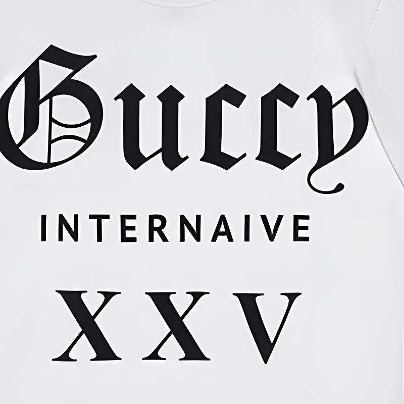 Gucci Guccy Series Cotton Short Sleeves Unisex White 492347X3P077561